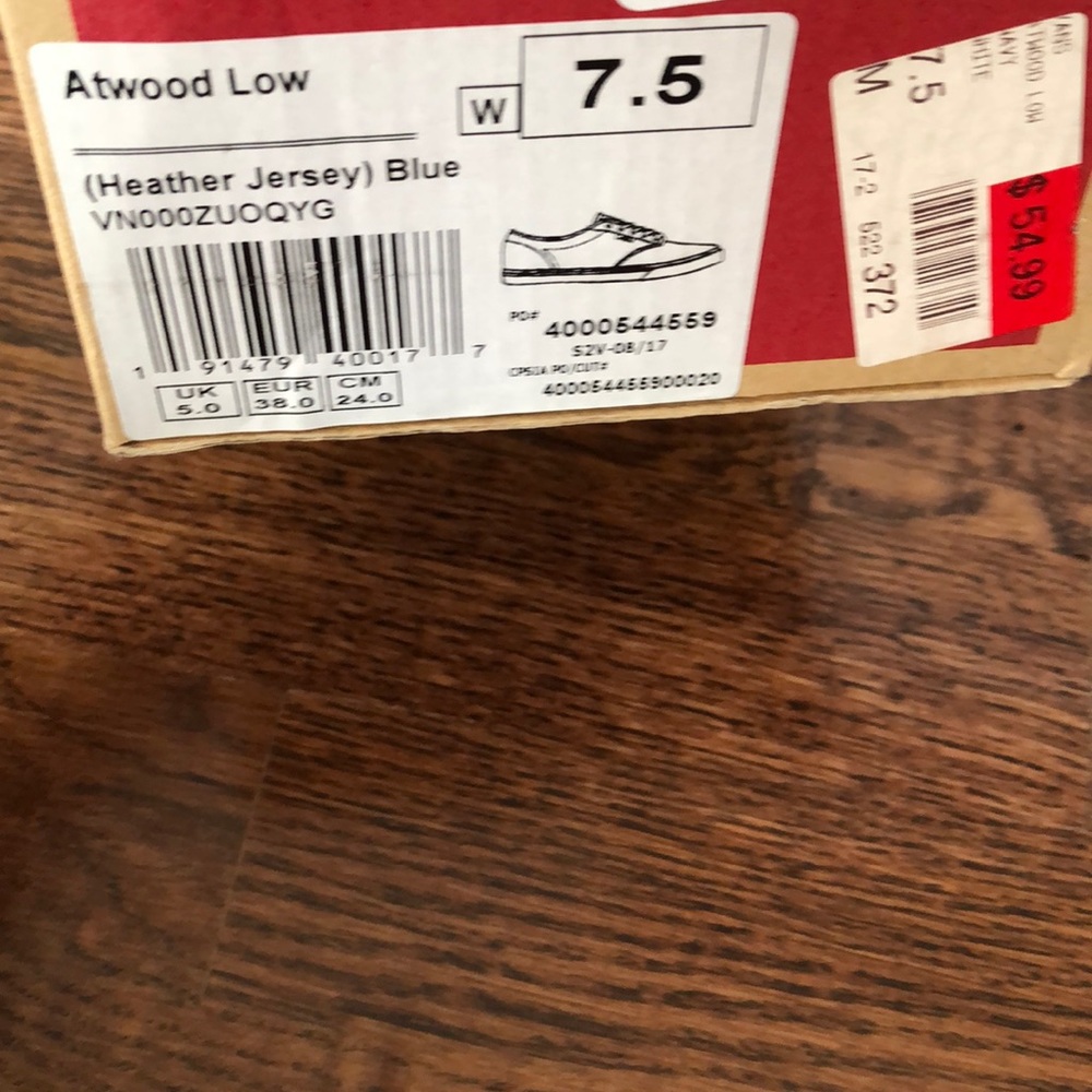 Vans: Atwood Low Heather Jersey blue sneakers 7.5 - Picture 7 of 7